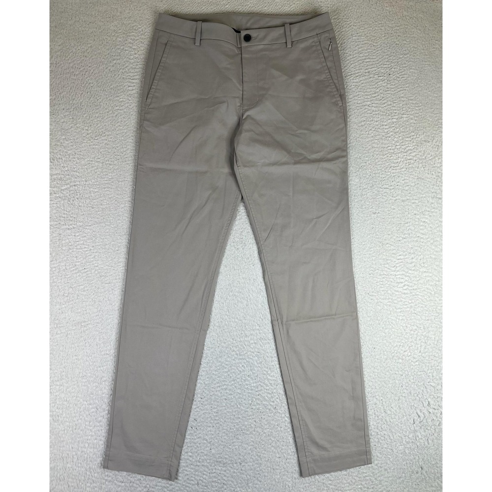 Kit And Ace Chino Pants Mens 32x33 Beige Slim Fit Stretch Casual Office